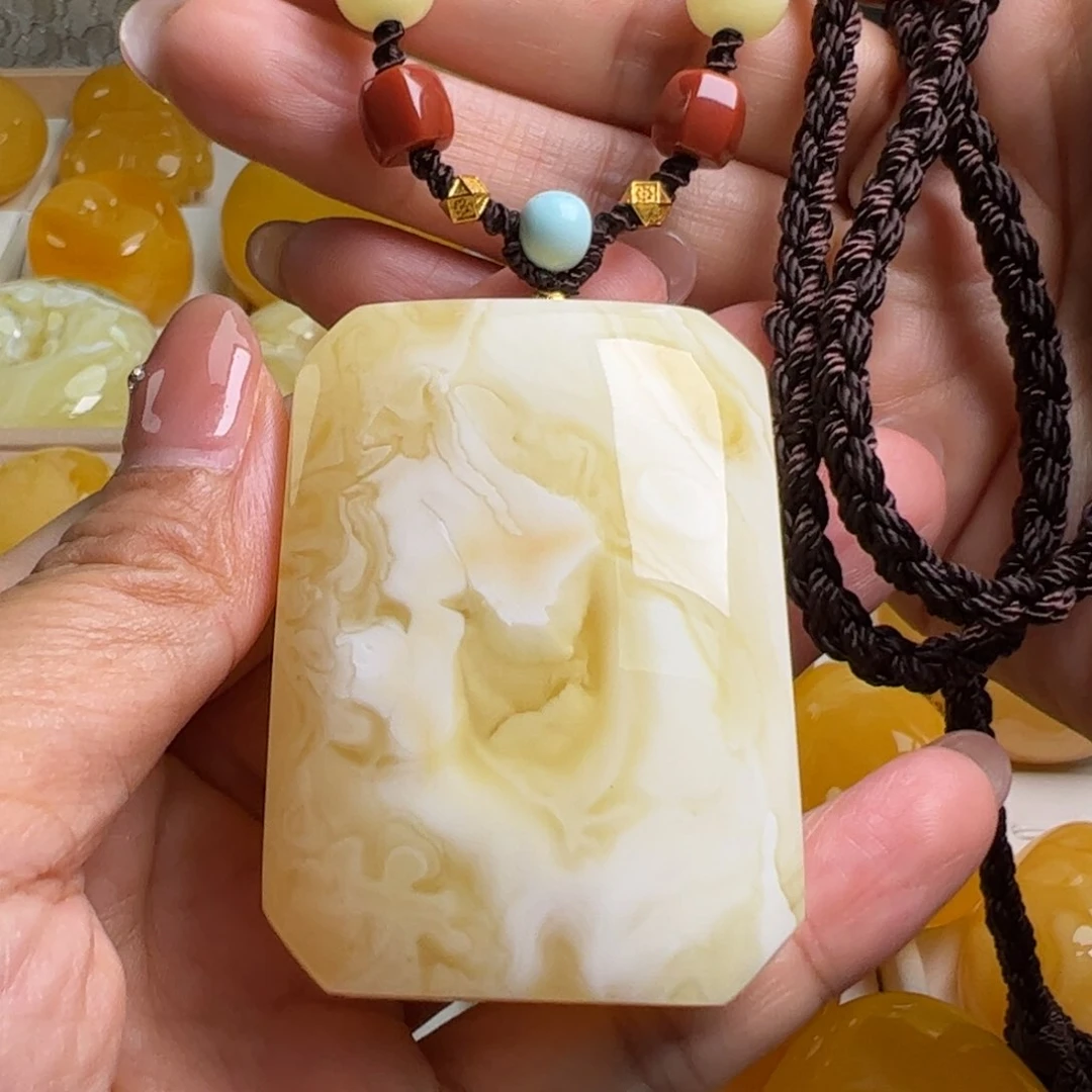 未镶嵌毛衣链蜜蜡无优化