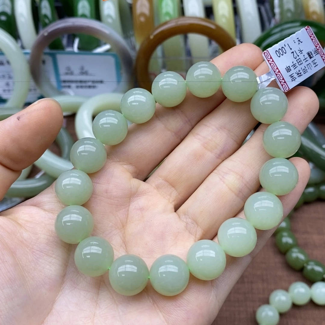 和田玉未镶嵌手串卡12