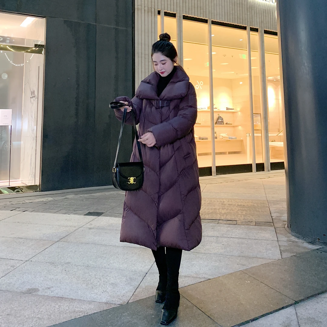 超厚羽绒服女长款过膝2025冬季新款韩版磁吸扣极寒保暖加厚外套潮