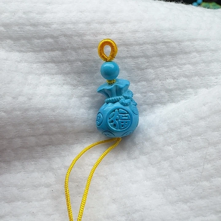 尺寸：19/14/12➕雕刻蓝代代福吊坠