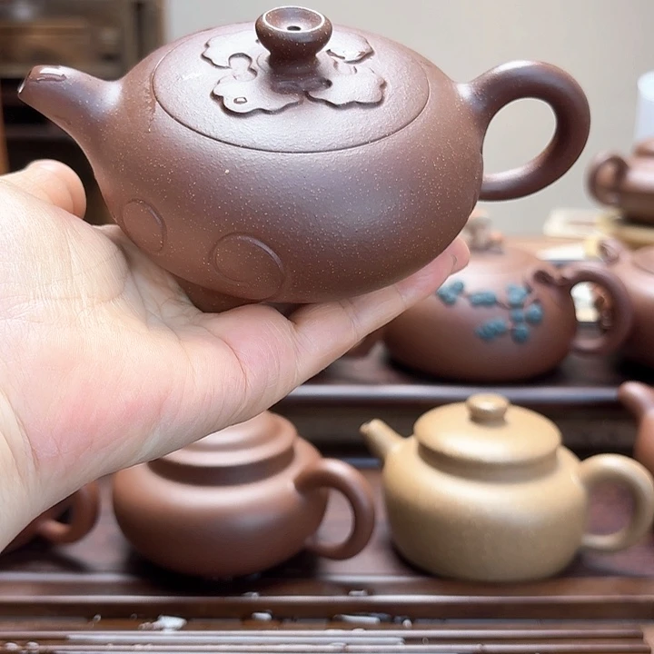 茶壶紫泥精工半手制作吉祥如意（220 C C）
