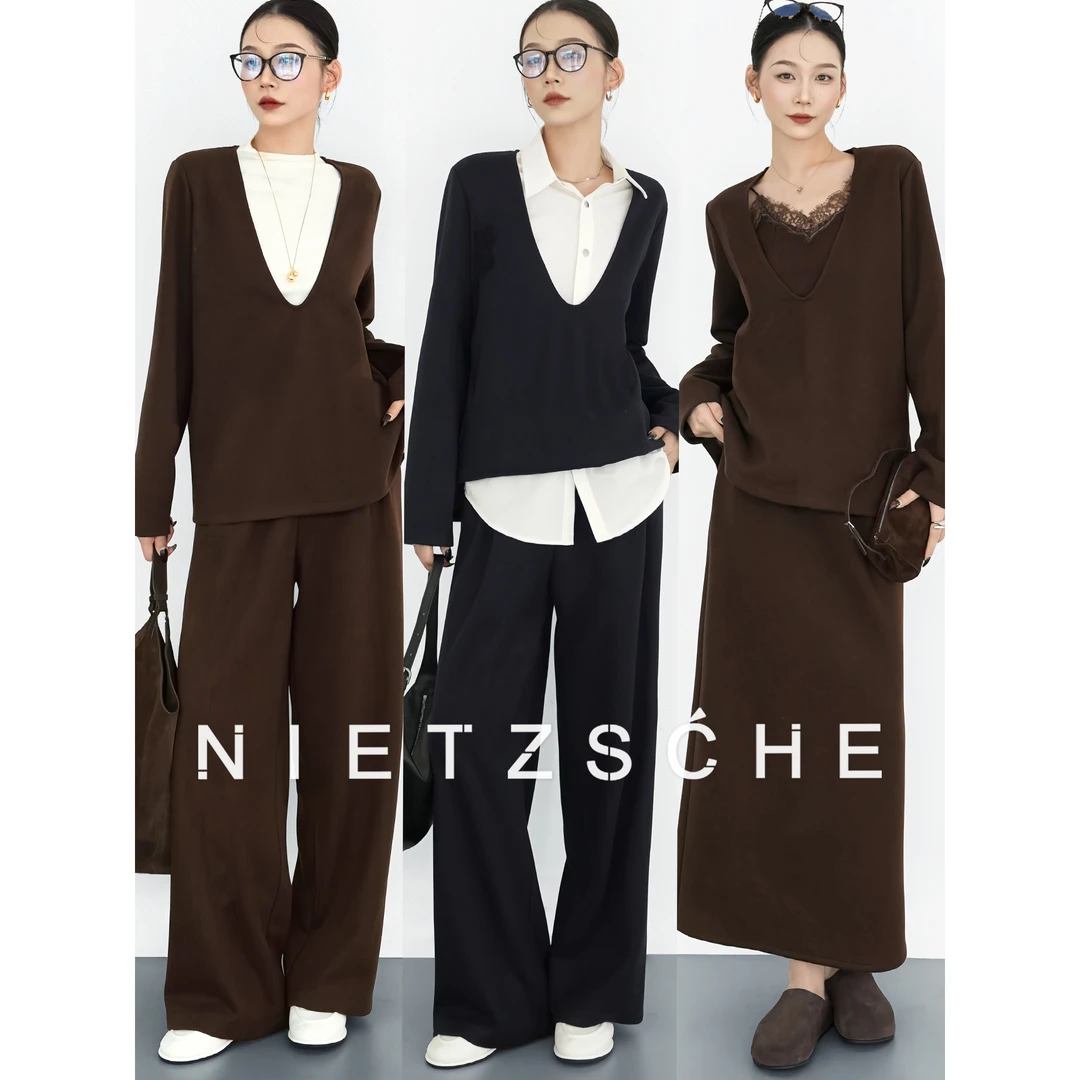 Nietzsche｜纸片人-上衣｜醋酸羊毛 松弛极简显瘦百搭卫衣61985