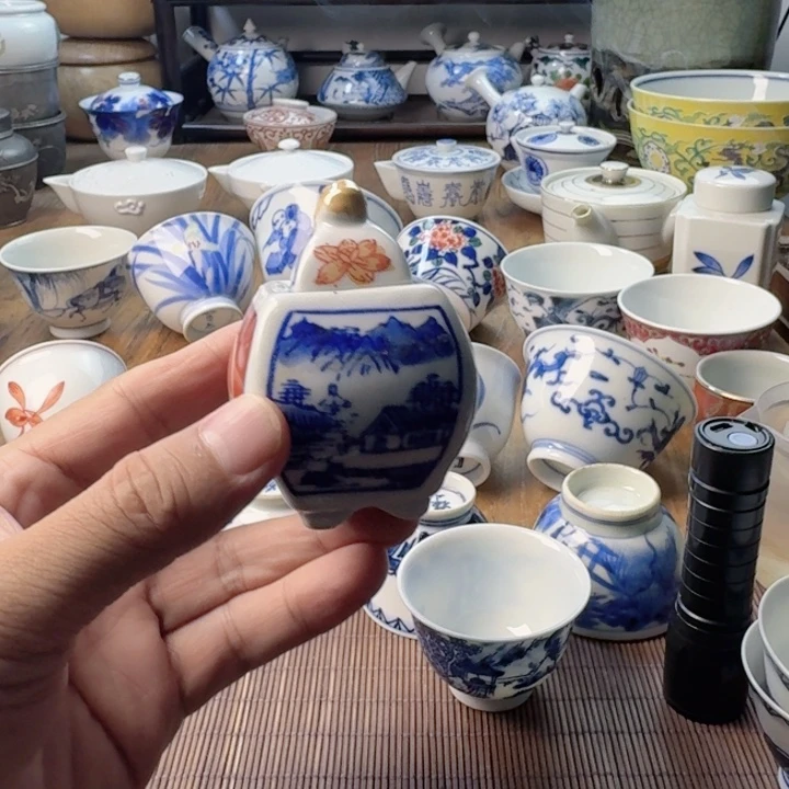 青花瓷器杯子茶具