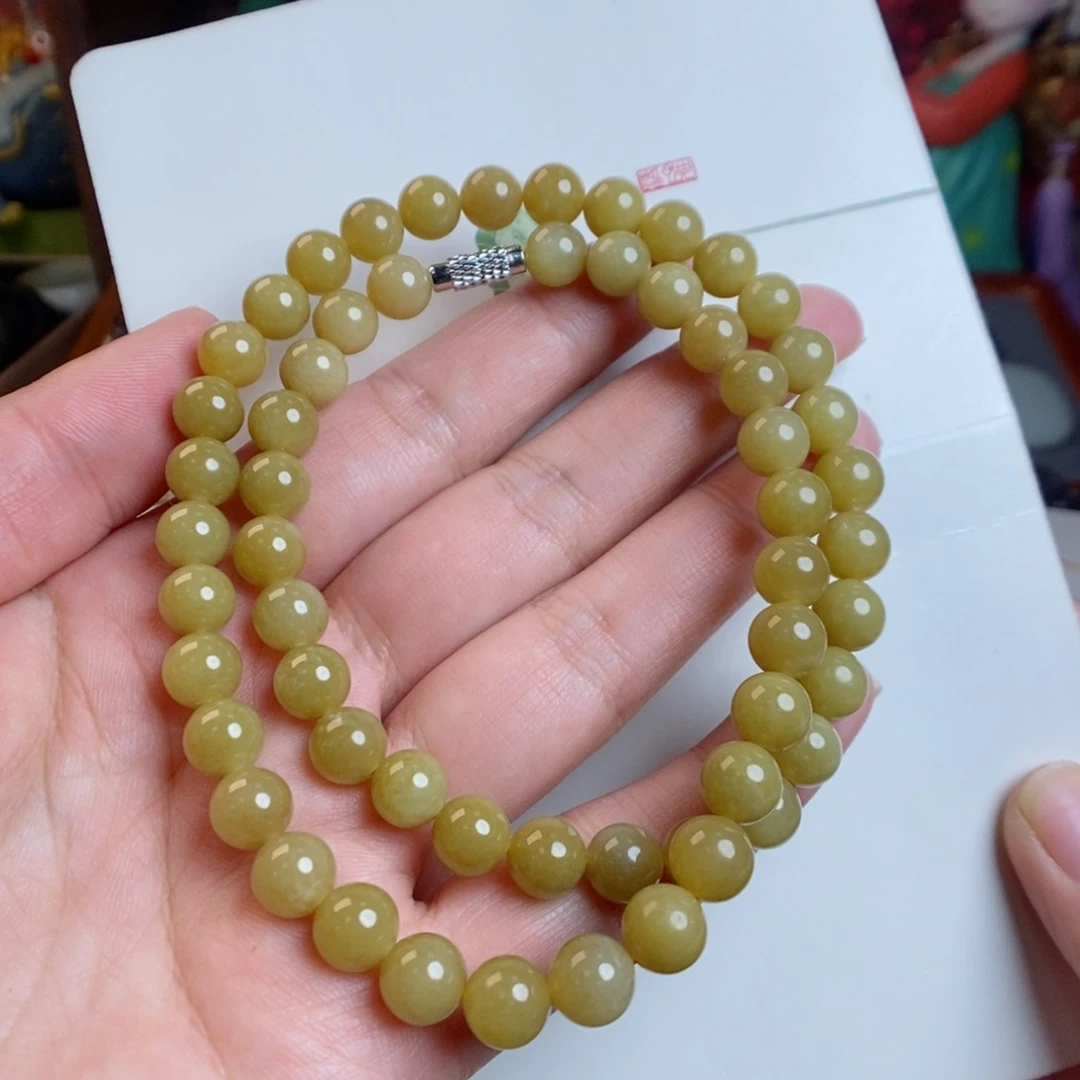 和田玉颈饰未镶嵌8黄金糖