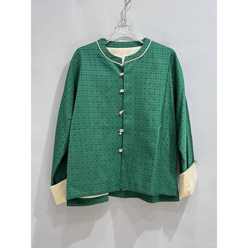 新中式圆领盘扣薄款外套