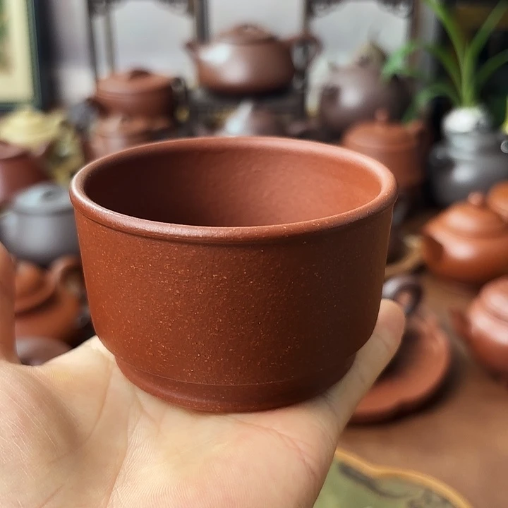 茶杯紫砂汉君杯 红降坡 100cc