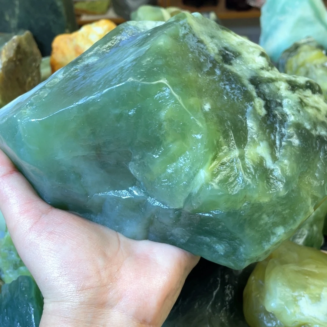 阳***光蛇纹石玉未镶嵌中国四大名玉简易