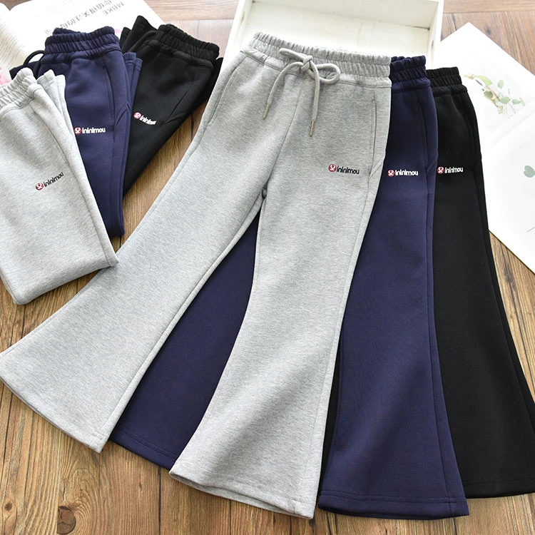 女童简约大方立体裁剪显瘦喇叭裤 中大儿童洋气百搭休闲裤25秋