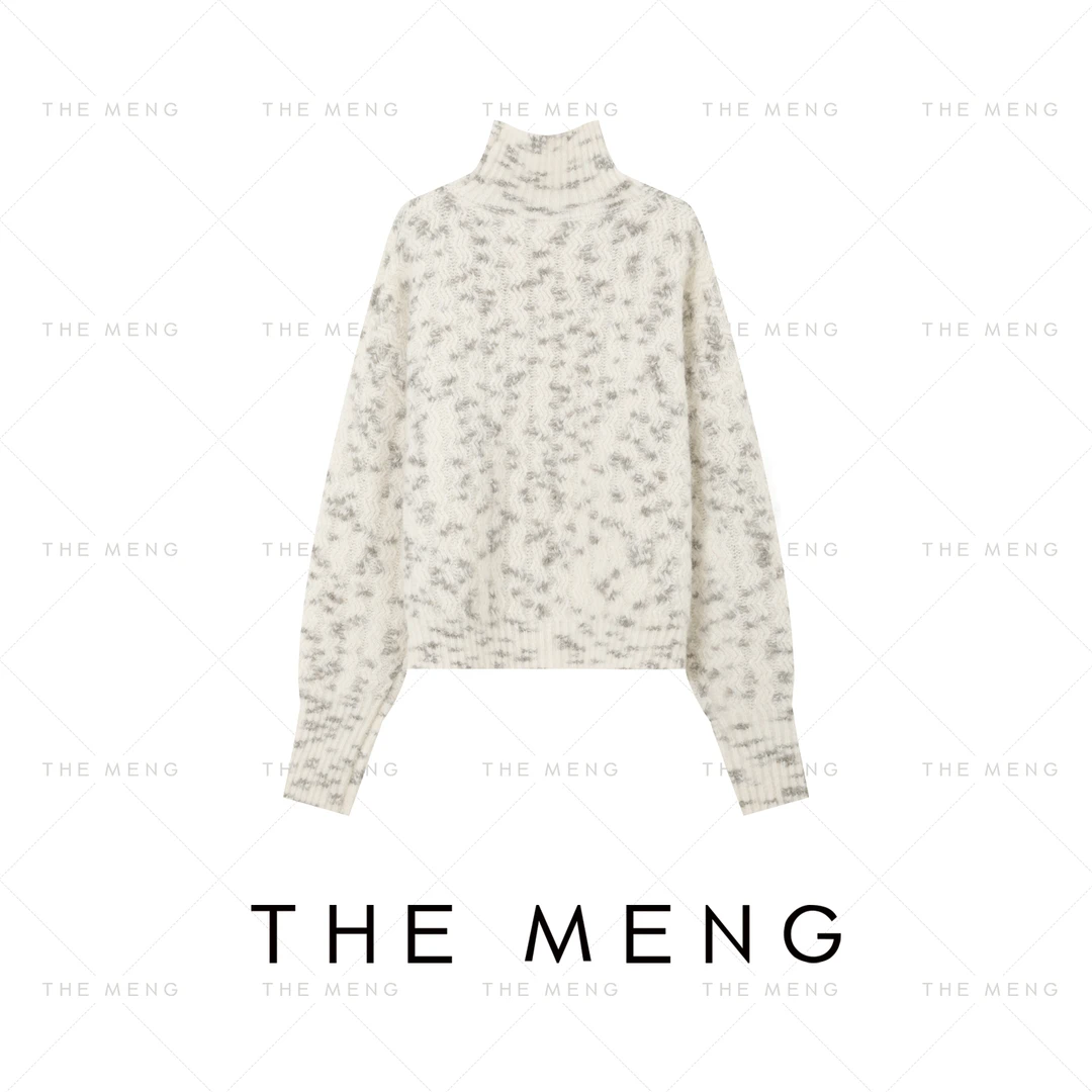 THE MENG【雪景】羊毛&羊驼毛碎花针织毛衫#M234E052