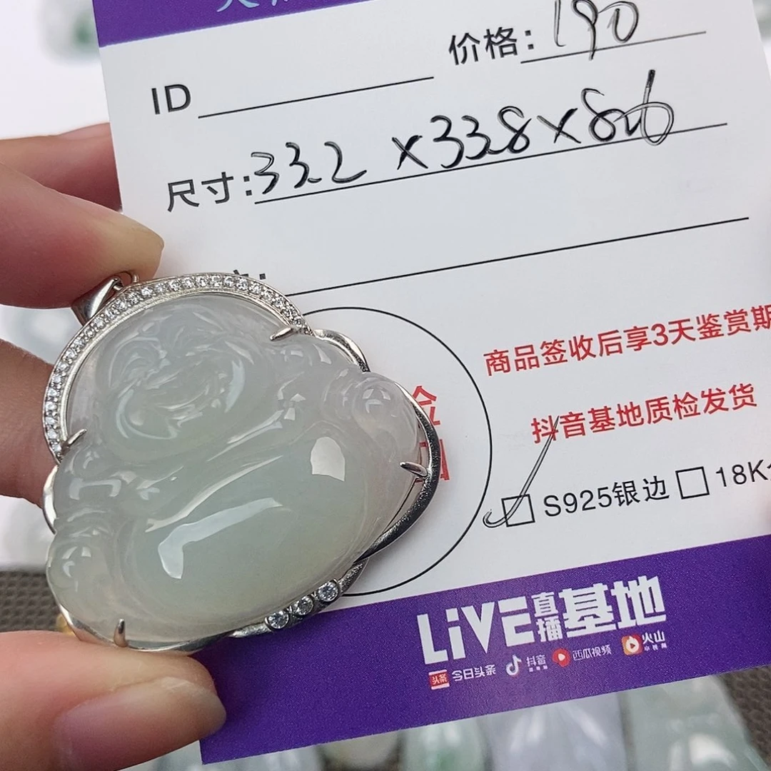翡翠银S925镶嵌颈饰翡翠