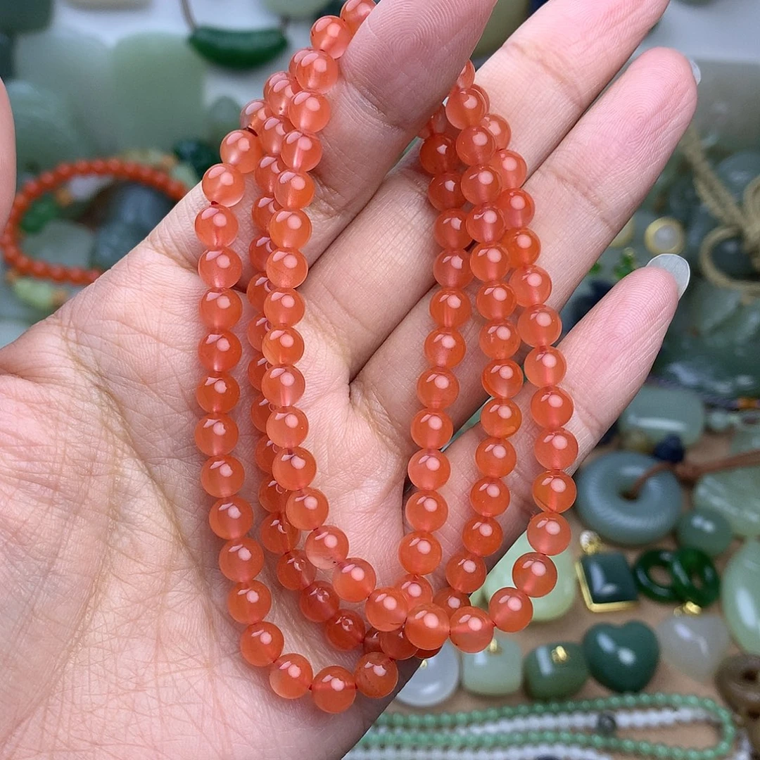 南红玛瑙未镶嵌颈饰