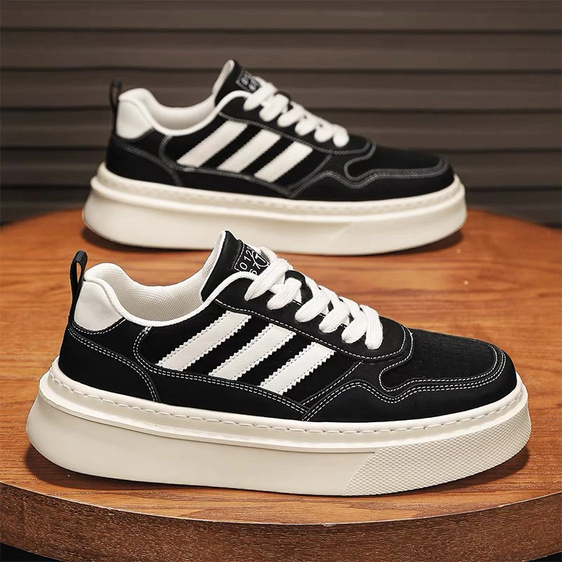 【001-200】男鞋2025春夏新款跑步鞋ins潮流阿甘学生板鞋厚底小白鞋