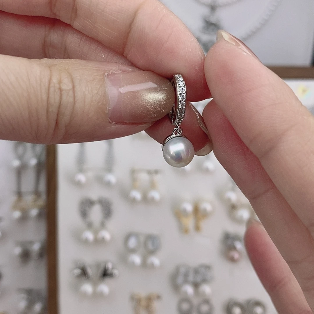 耳饰合金淡水珍珠