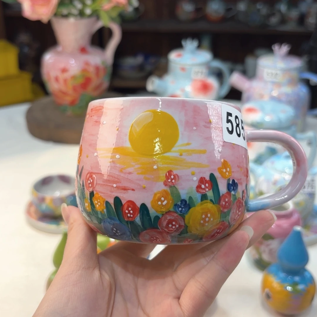 景德镇手绘高温釉下彩陶瓷茶具