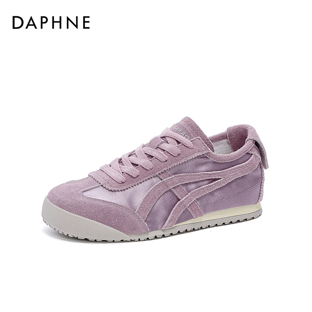 达芙妮2025时尚春季新款紫色百搭学院风平底舒适德训鞋鞋子