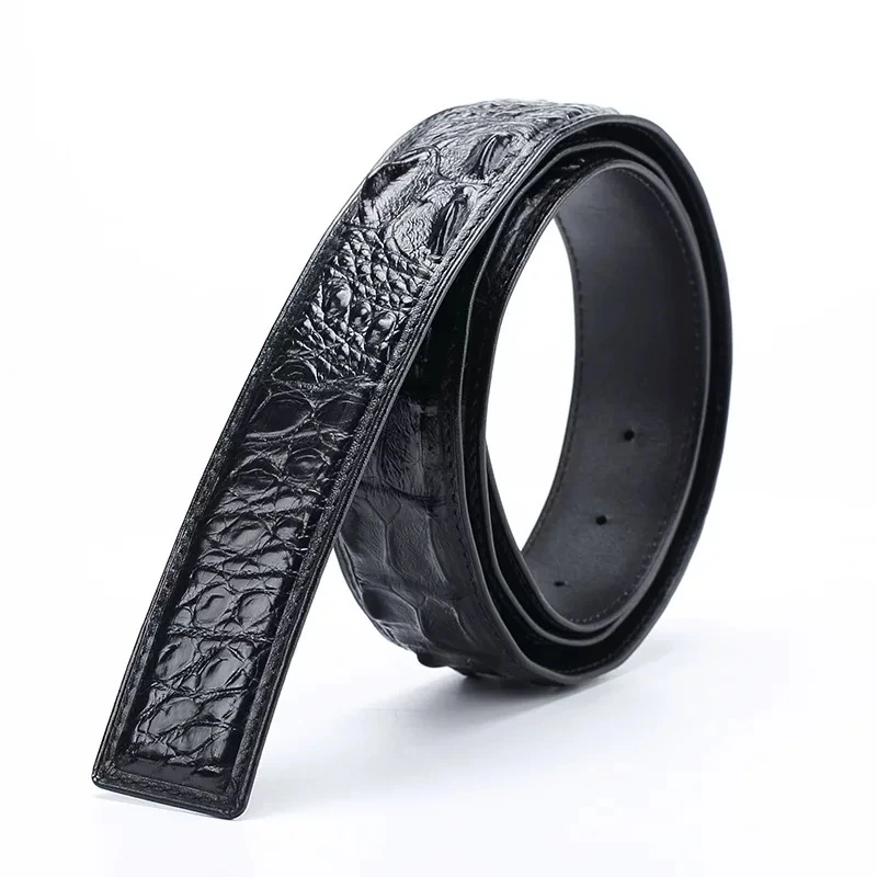 男士美洲尼罗鳄鱼骨皮腰带