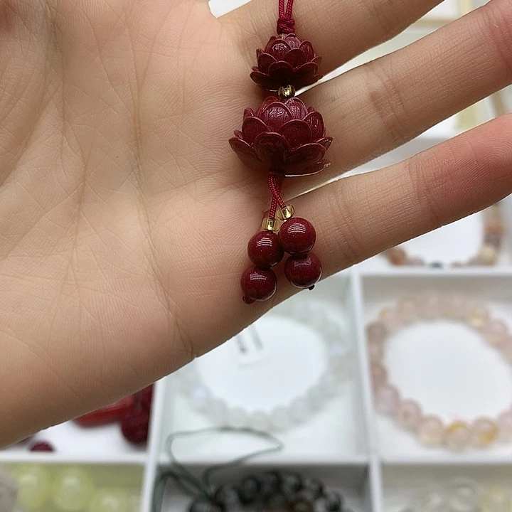 大理石非金属莲花挂件