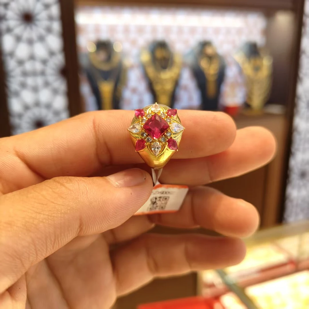 合金戒指 戒指气质轻奢时尚百搭复古金色中古素款