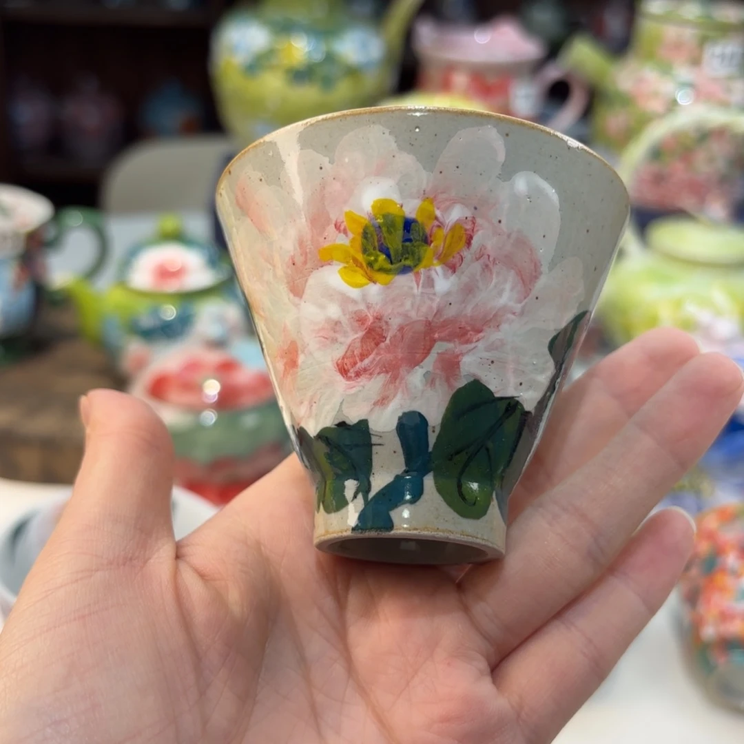 瓷片景德镇手绘高温釉下彩陶瓷茶具