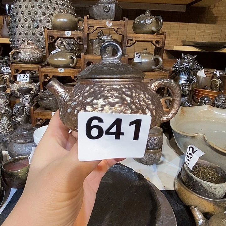 高温柴烧陶泥小壶