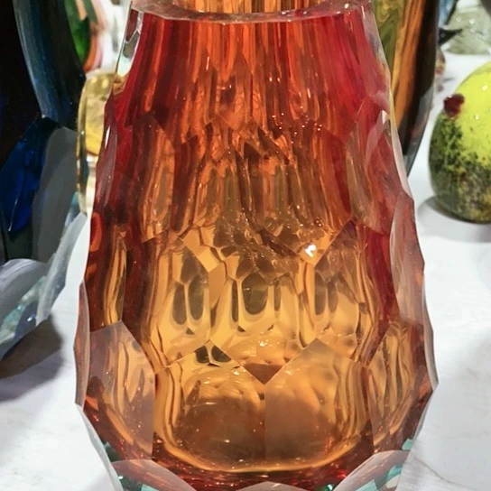 琉璃高度22厘米水晶琉璃moser菠萝瓶