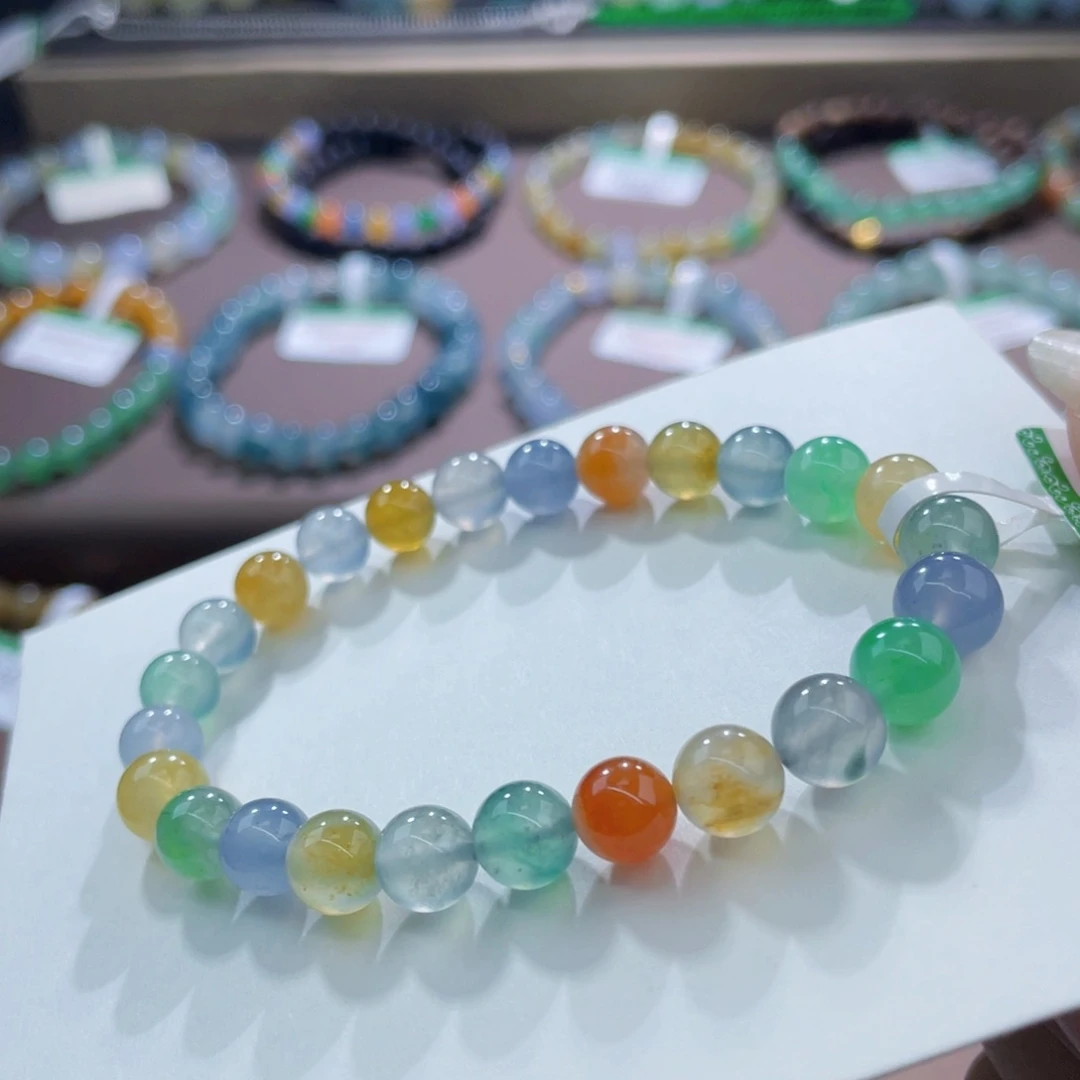 未镶嵌手链翡翠高冰花仙子卡7.3