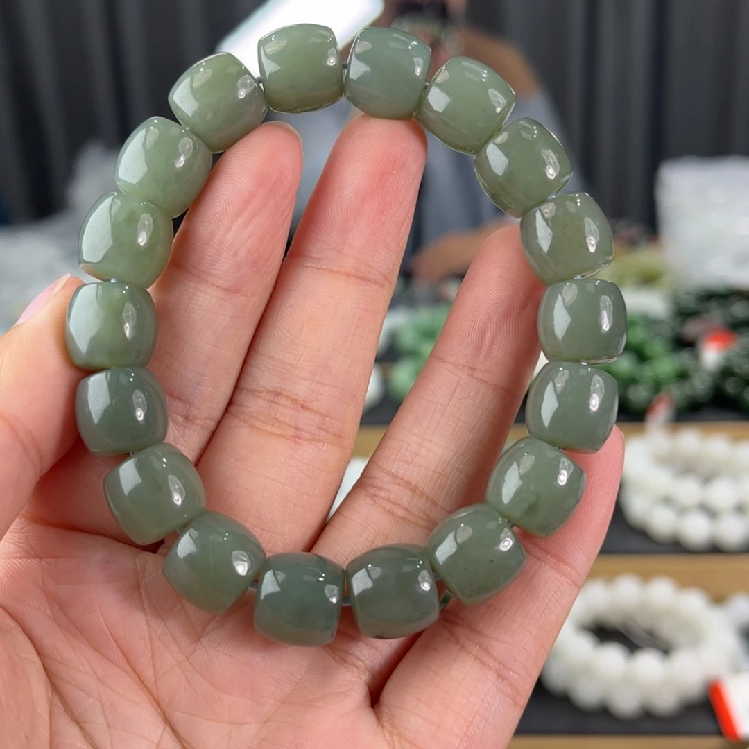 手链未镶嵌和田玉新疆且末蓝卡12直切