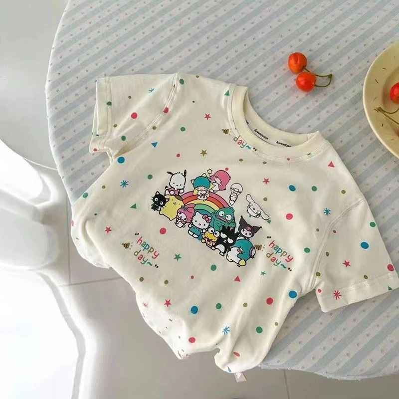 卡通B类T恤女卡通动漫印花短袖夏季休闲风圆领