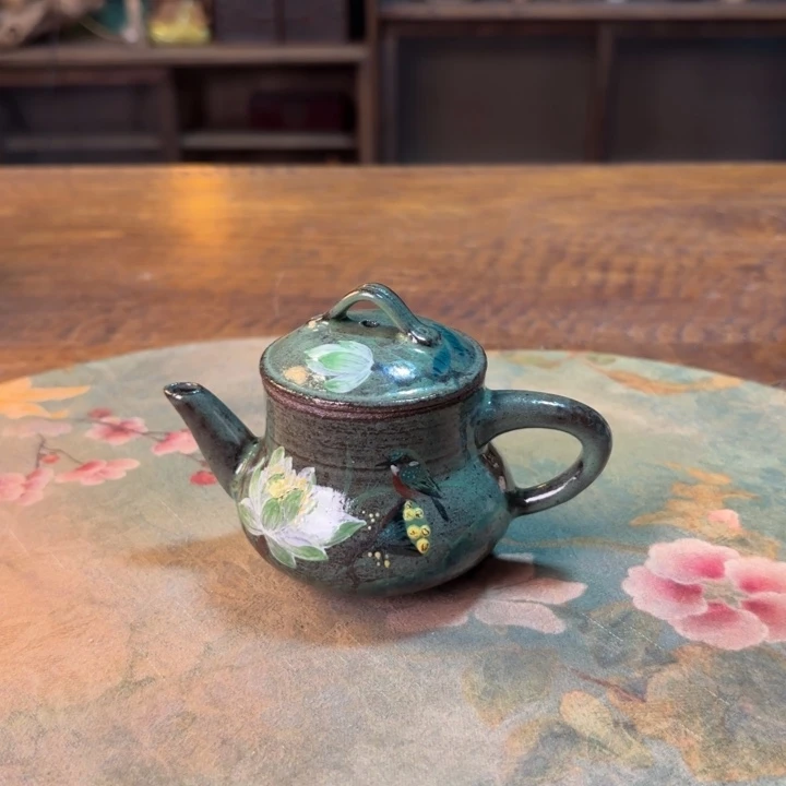 柴烧纯手工手绘陶瓷