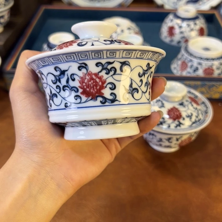 摆件景德镇陶瓷茶器百宝箱