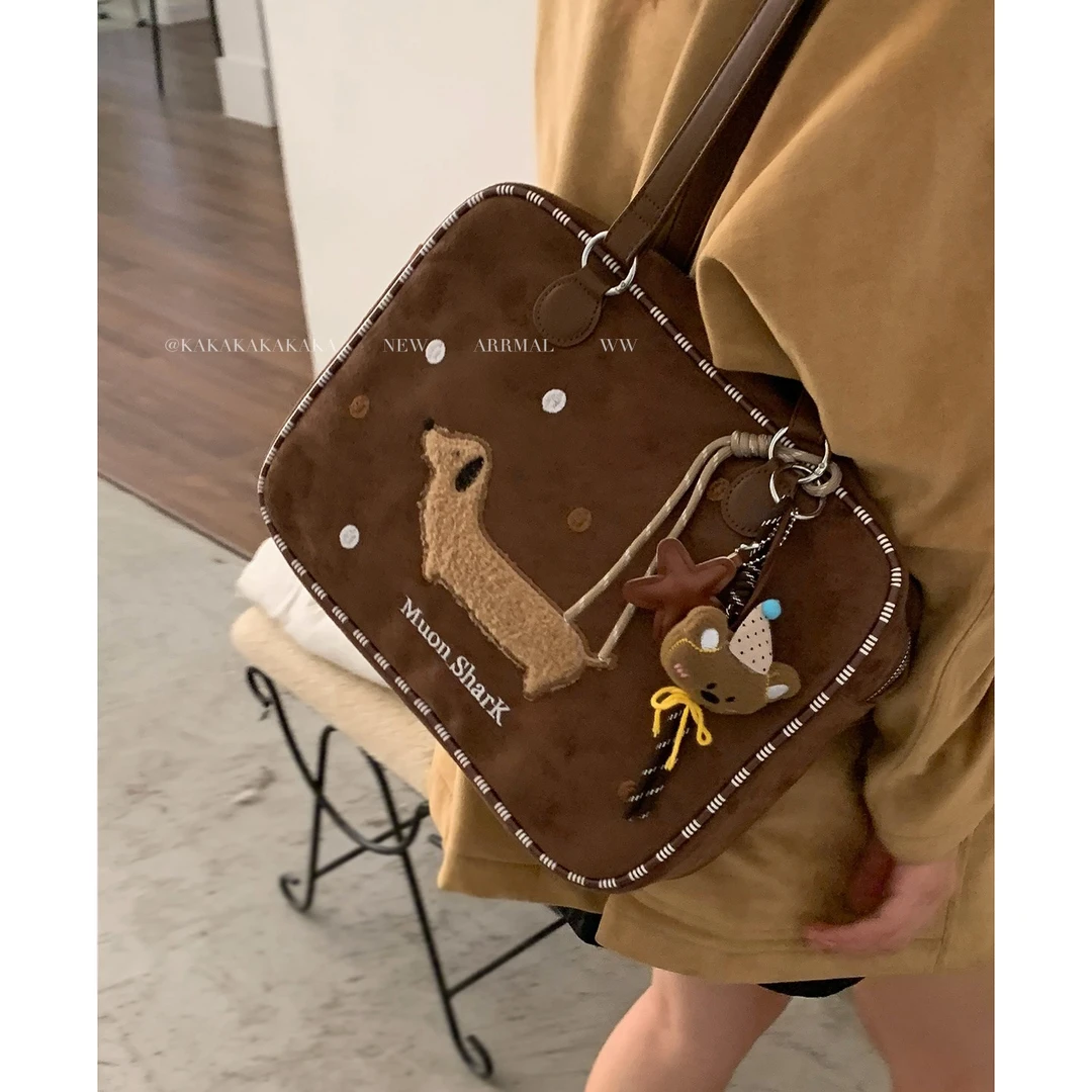 学院风包包女款爆款2025新款秋冬复古可爱单肩包百搭通勤双肩包