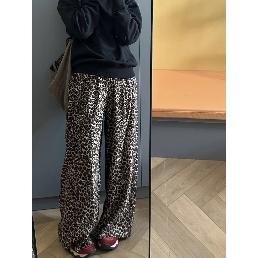 ZM2155春夏新款豹纹时尚休闲百搭长裤