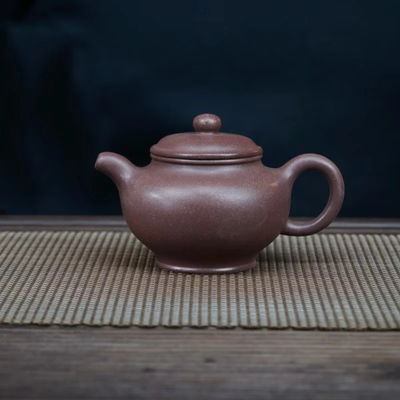 LHB满砂天青【掇只280CC】宜兴黄龙山原矿手工紫砂壶