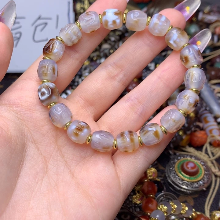 玛瑙/玉髓未镶嵌发一条