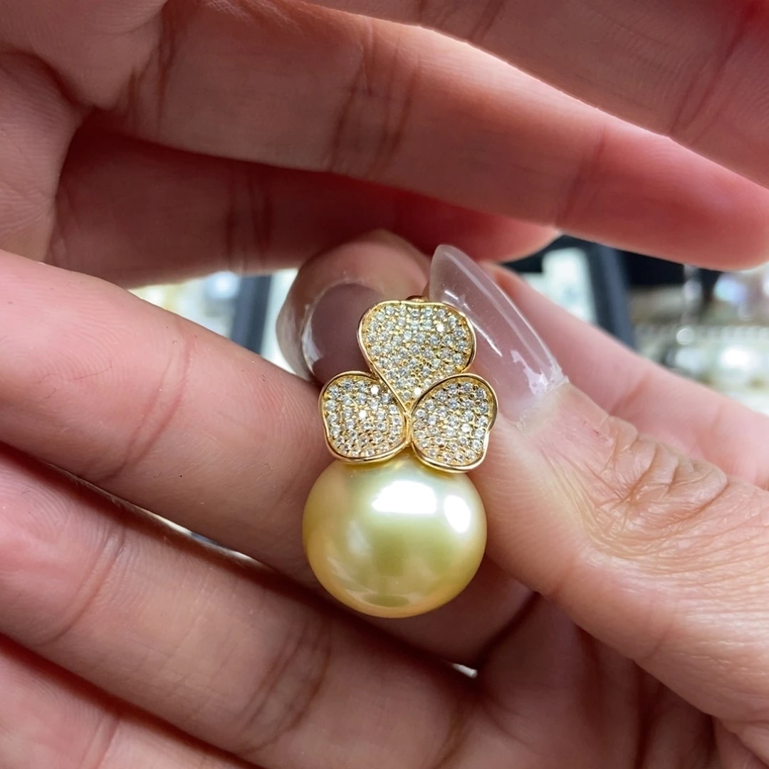 海水珍珠吊坠(不含链)银S925镶嵌