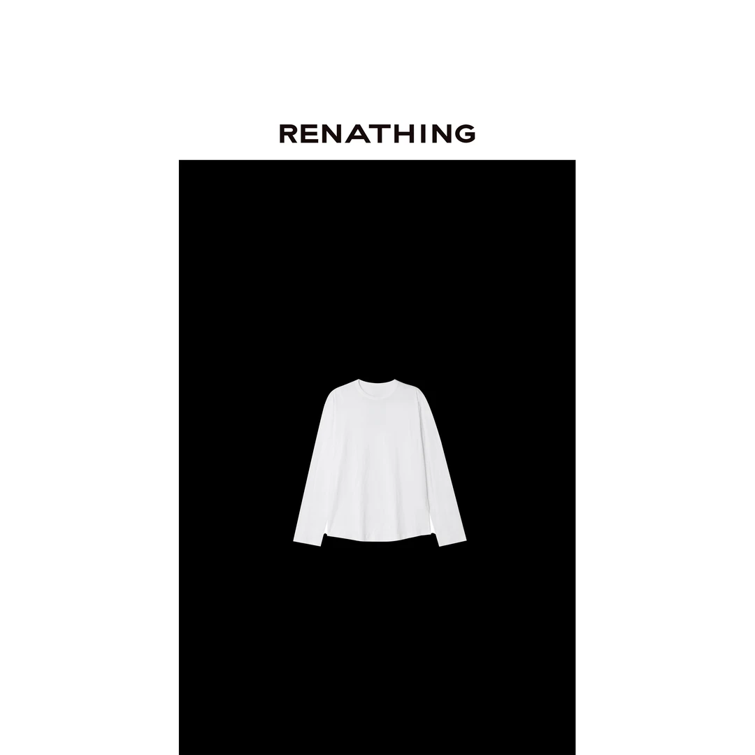 【RENATHING】舒适圆领长袖T恤