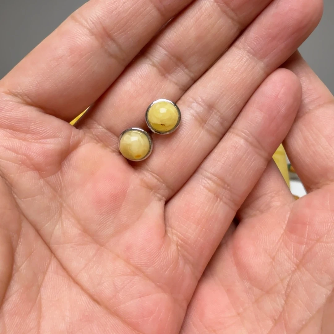 潇***岚琥珀合金耳饰琥珀蜜蜡耳饰耳坠