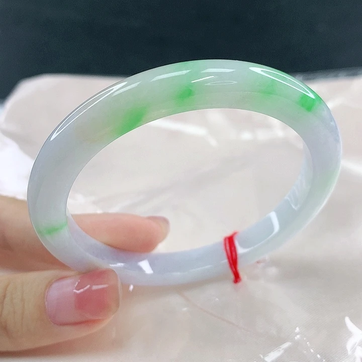 翡翠未镶嵌手镯圈54，04221
