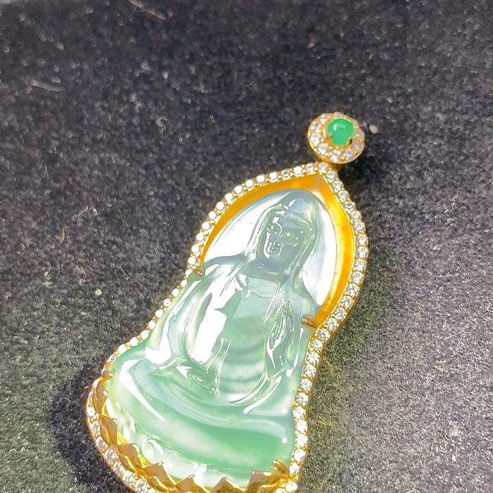 翡翠银S925镶嵌颈饰