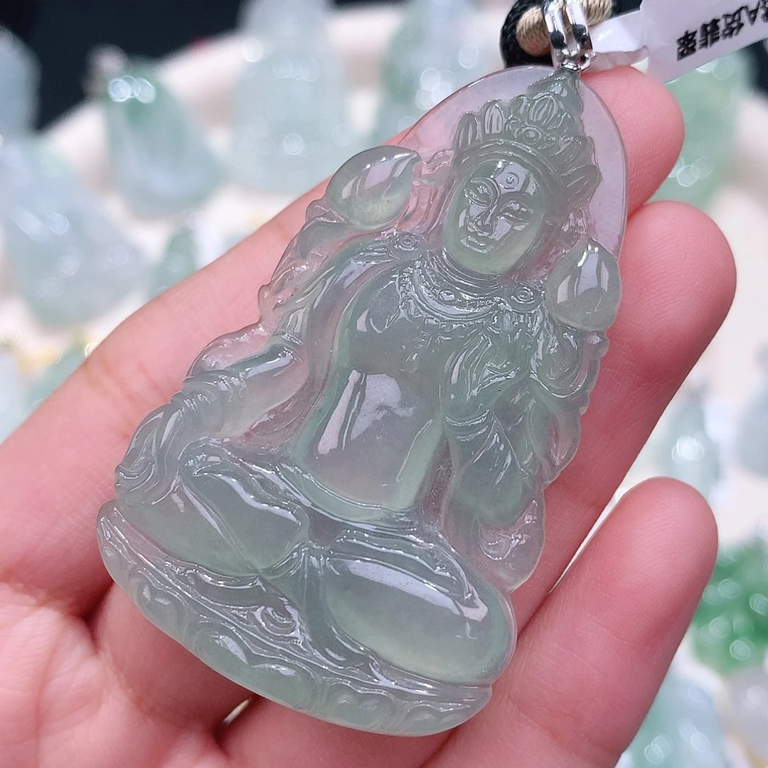 颈饰18K金镶嵌翡翠