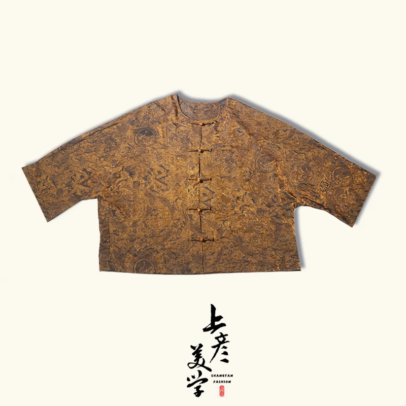【念清推荐】[金麟颂]上彦中式国风浮光锦盘扣衬衫