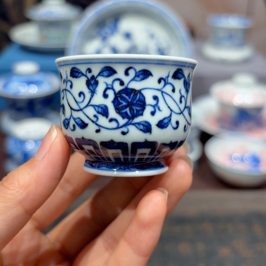 瓷片手工手绘陶瓷茶具