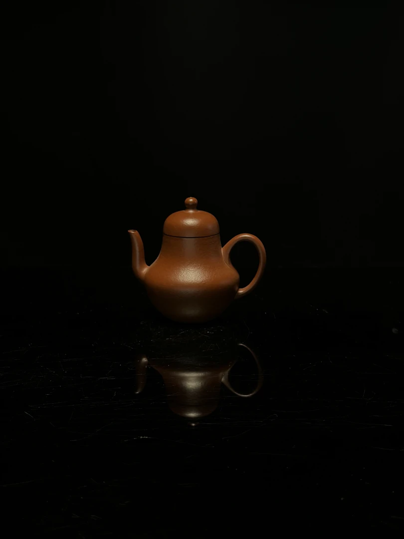 【全手工思亭朱泥容量100cc】宜兴黄龙山原矿紫砂壶全手工制作