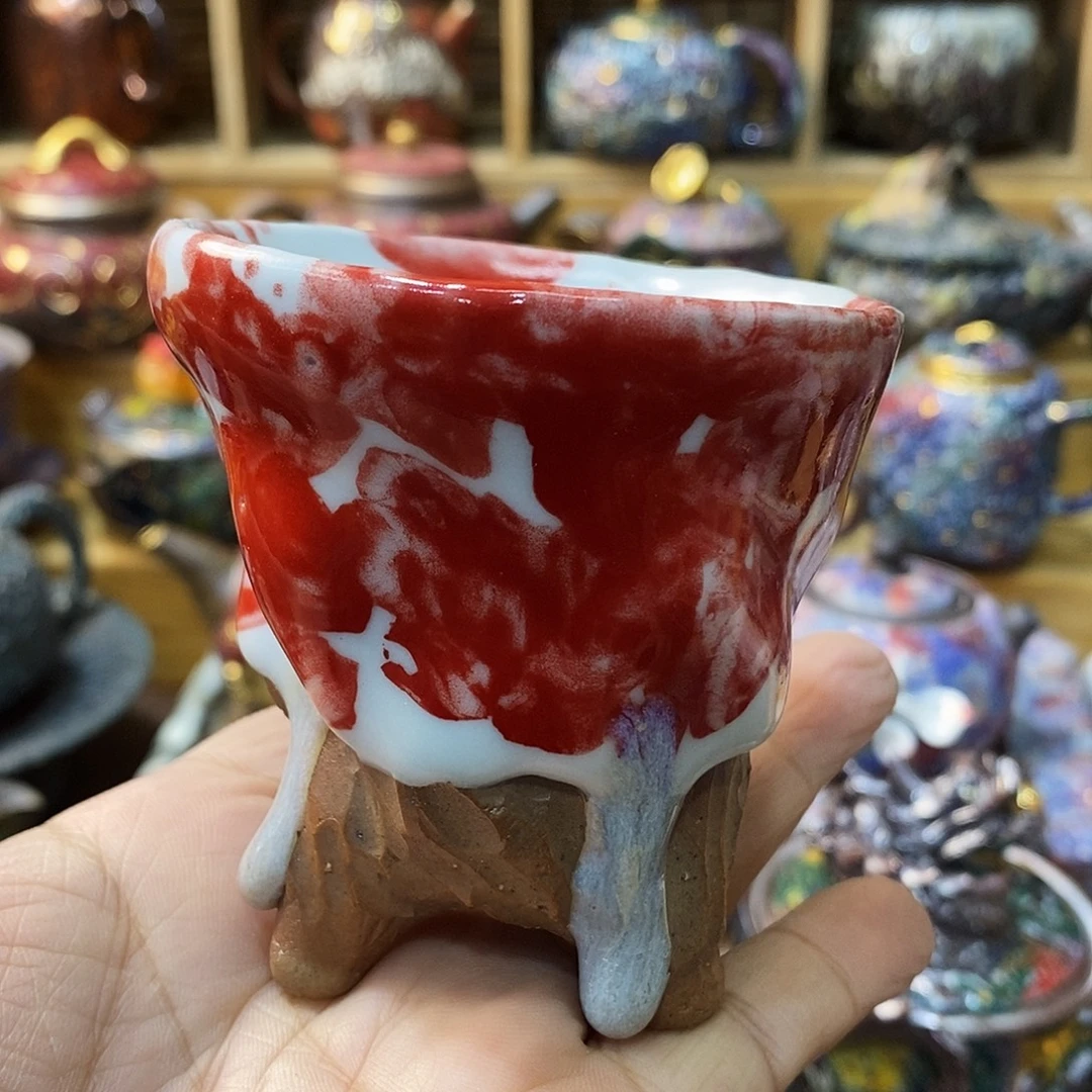 粗陶志野柴烧茶具