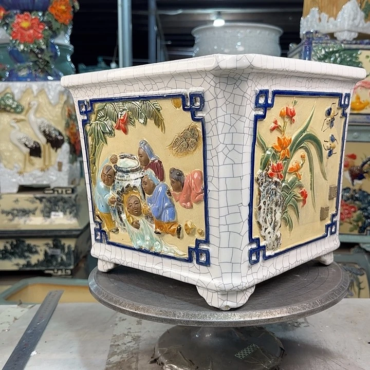 红陶福*石湾盆……