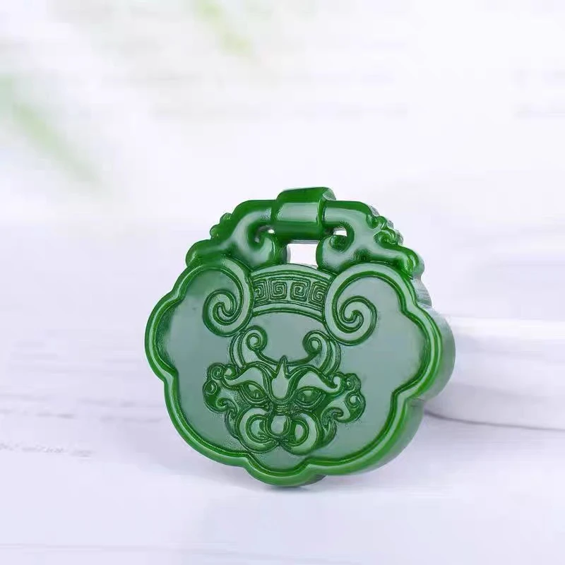 高定精选碧螺青平安锁吊坠（多样性发其一）