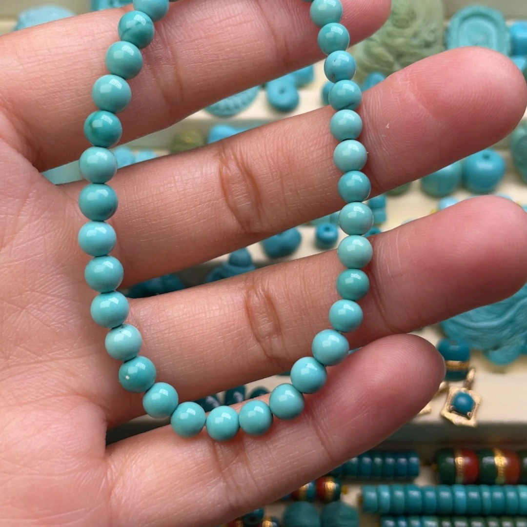 绿松石圆珠未镶嵌