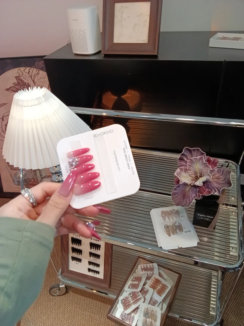 【芭比】裸色猫眼/纯手工/穿戴甲气质简约渐变冰透流行色夏季夏日