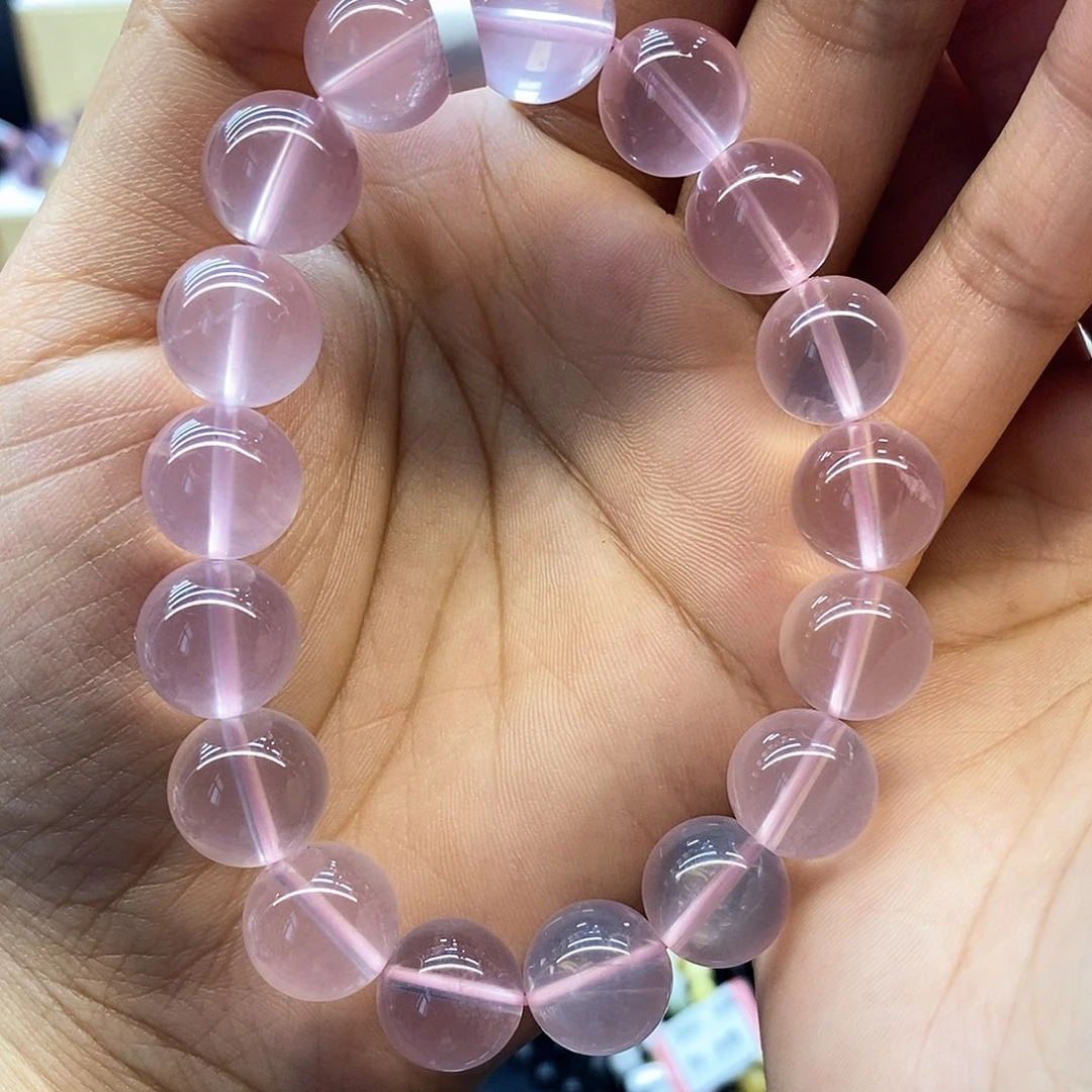 水晶手串未镶嵌粉晶