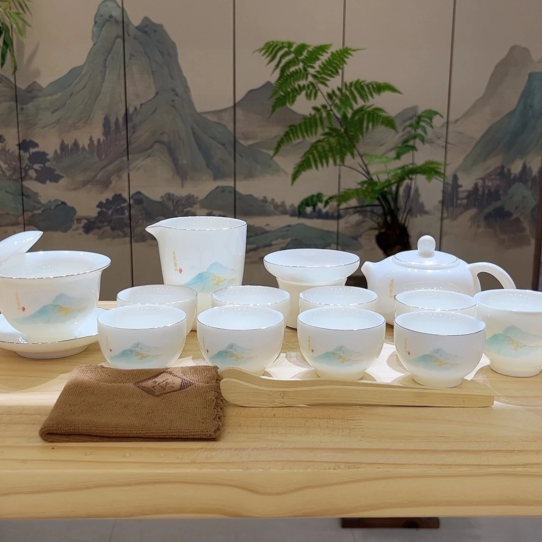 【都彩】日照金山羊脂玉瓷16头